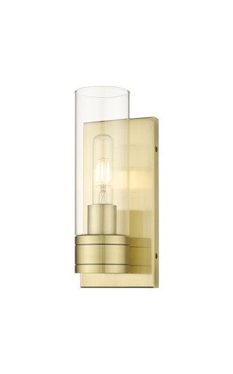 Downtown Urban One Light Wall Sconce in Antique Brass (405|617-1W-AB-G617-8CL) Downtown Urban One Light Wall Sconce in Antique Brass (405|617-1W-AB-G617-8CL)