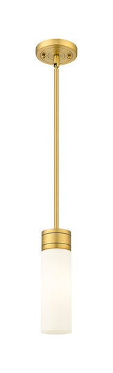 Downtown Urban One Light Mini Pendant in Brushed Brass (405|617-1S-BB-G617-8WH)