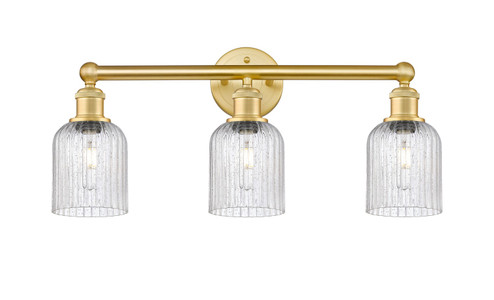 Edison Three Light Bath Vanity in Satin Gold (405|616-3W-SG-G559-5SDY)