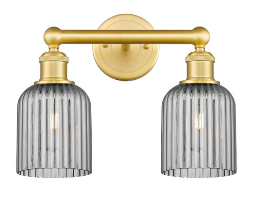 Edison Two Light Bath Vanity in Satin Gold (405|616-2W-SG-G559-5SM)