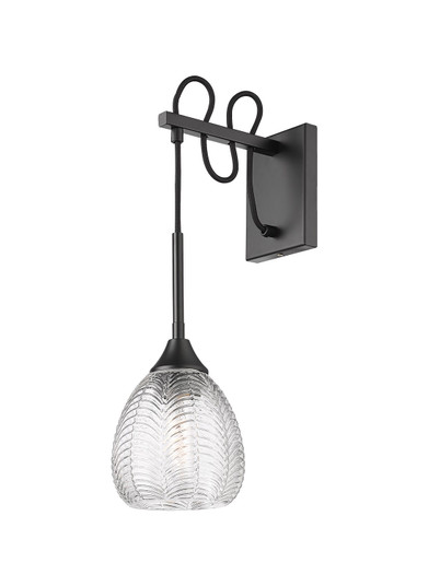 Berkshire One Light Wall Sconce in Matte Black (405|323-1W-BK-G323-6CL)