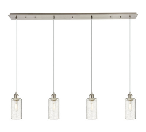 Downtown Urban Four Light Linear Pendant in Brushed Satin Nickel (405|124B-4P-SN-G434-7SDY)