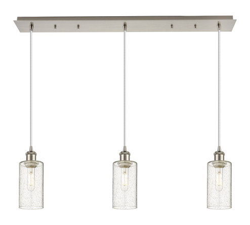 Downtown Urban Three Light Linear Pendant in Brushed Satin Nickel (405|123B-3P-SN-G434-7SDY)