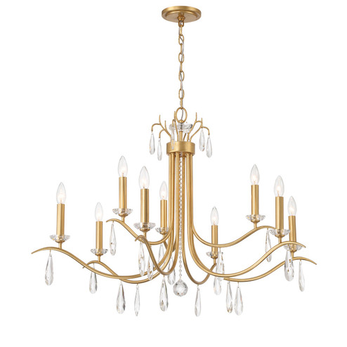 Rollins Nine Light Chandelier in Antique Gold (60|ROL-18819-GA)