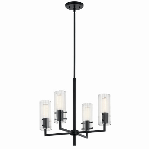 Velestino Four Light Chandelier in Black (12|52678BK) Velestino Four Light Chandelier in Black (12|52678BK)