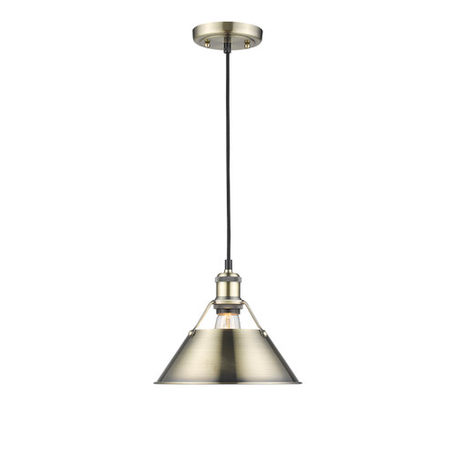Orwell One Light Pendant in Aged Brass (62|3306-M AB-AB)