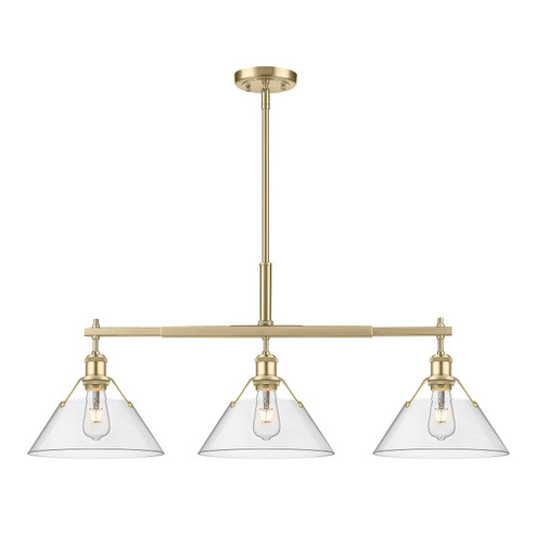 Orwell BCB Three Light Linear Pendant in Brushed Champagne Bronze (62|3306-LP BCB-CLR)