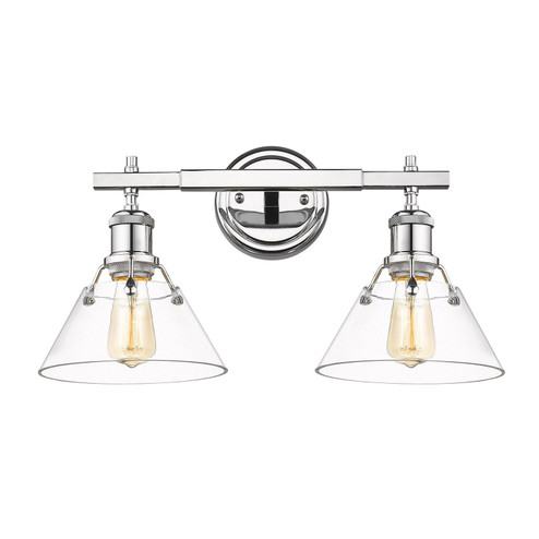 Orwell Two Light Bath Vanity in Chrome (62|3306-BA2 CH-CLR)