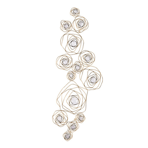 Ethereal Rose Wall Art in Havana Gold Ombre (137|500WA14HGOB)