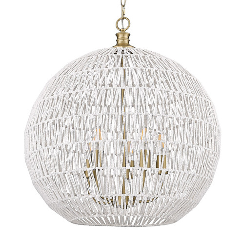 Florence Five Light Pendant in Brushed Champagne Brass (62|6933-5P BCB-WR)