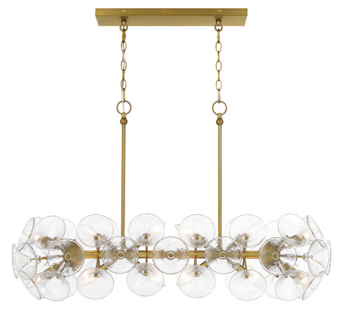 Winter 12 Light Island Chandelier in Soft Brass (7|3659-695)