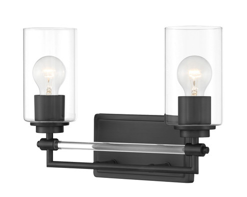 Binsly Two Light Bath Vanity in Coal Black (7|2642-66A)