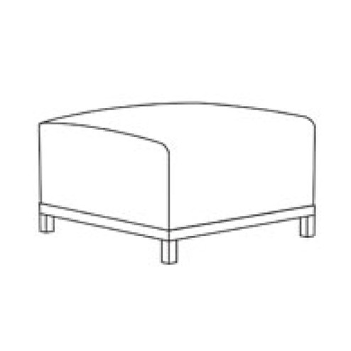 The Custom & COM Ottoman Cover in White (204|902-CUSTOM)