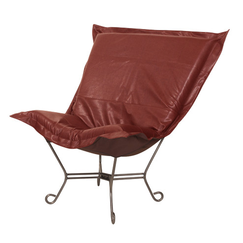 The Avanti Puff Scroll Puff Chair in Red (204|500-193)