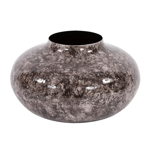 Marbled Aluminum Vase in Black (204|35220)