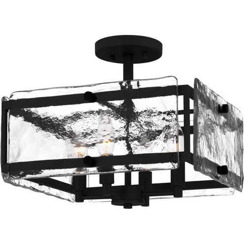 Quoizel Semi-Flush Mount Four Light Semi-Flush Mount in Earth Black (10|QSF5594EK)