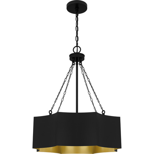 Quoizel Pendant Four Light Pendant in Matte Black (10|QP6755MBK)