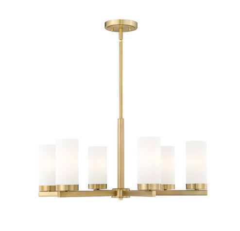 Danica Six Light Chandelier in Modern Gold (224|3044-6MGLD) Danica Six Light Chandelier in Modern Gold (224|3044-6MGLD)