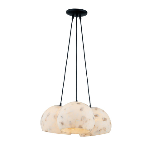 Alabaster Rocks! Three Light Pendant in Matte Black (102|ALR-6534-MBLK)