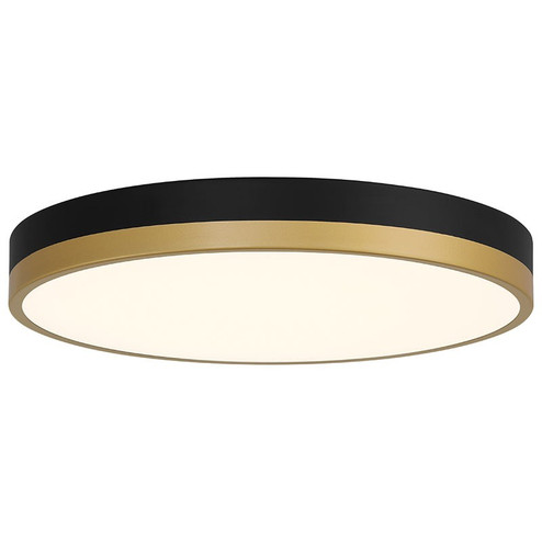 Coco LED Flush Mount in Black with Antique Brushed Brass (18|20823LEDD-BWA/WHT)