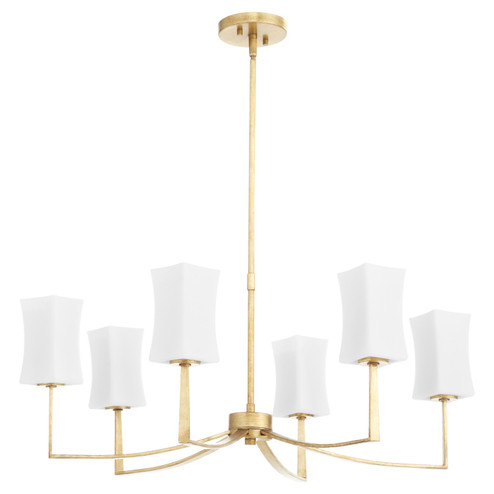 Ayala Six Light Chandelier in Gold Leaf (19|681-6-74)