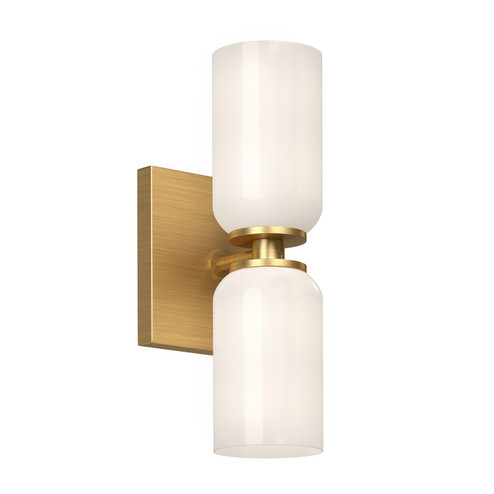 Nola Two Light Wall Sconce in Brushed Gold/Glossy Opal Glass (347|WS57712-BG/GO)