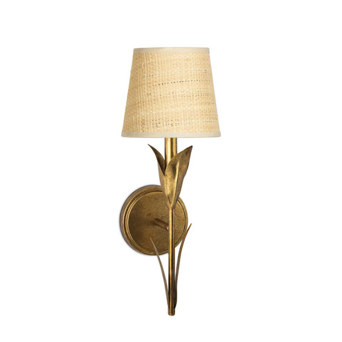 River Reed One Light Wall Sconce in Antique Gold Leaf (400|15-1218GLD-RAT)