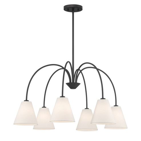 Six Light Chandelier in Matte Black (446|M100138MBK)