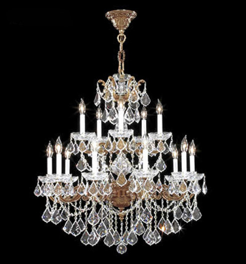 Madrid Cast Brass 15 Light Chandelier in Gold-Brown Patina (64|94340GB0GT)