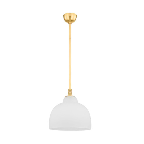 Oberon One Light Pendant in Aged Brass (70|7515-AGB)
