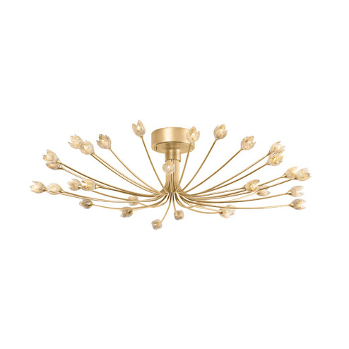 Falkirk 30 Light Semi Flush Mount in Vintage Gold Leaf (70|5430-VGL)