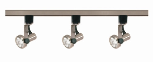 Track Lighting Kits Brushed Nickel Three Light Track Kit in Brushed Nickel (72|TK353)