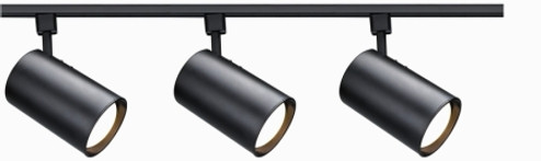 Track Lighting Kits Black Three Light Track Kit in Black (72|TK319)