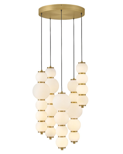 Trigo LED Chandelier in Lacquered Brass (13|47395LCB)