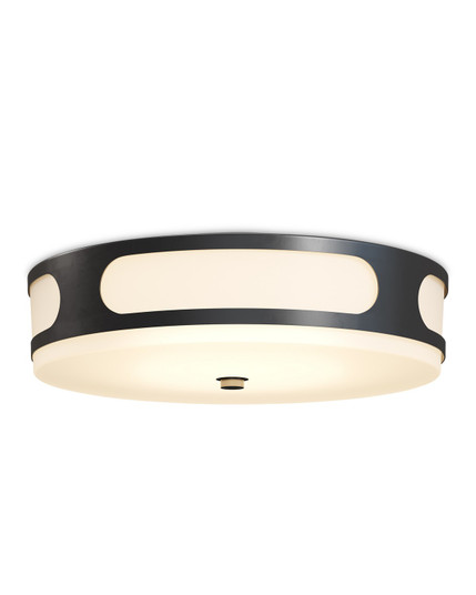 Swale Collection LED Outdoor Flush Mount in Black / White (142|9900-0001)