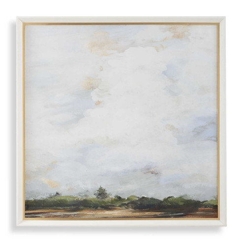 Whispering Cloudscapes Landscape Print in White Wood (52|32383)
