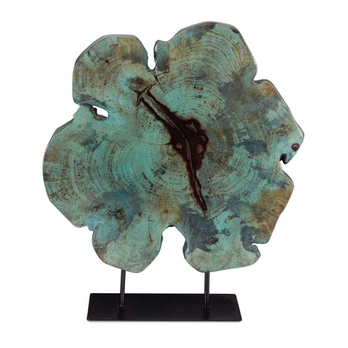Bahati Wood Sculpture in Blue-green (52|17125)