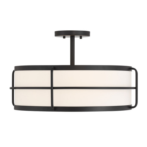 Chauncey Four Light Semi-Flush Mount in Matte Black (51|6-4193-4-89)