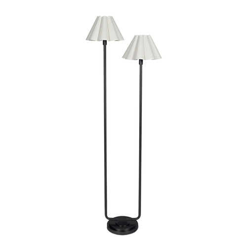 Polly Two Light Floor Lamp in Blackened Brass (400|14-1066BB-WT)