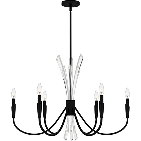 Cecily Six Light Chandelier in Matte Black (10|CCY5032MBK)