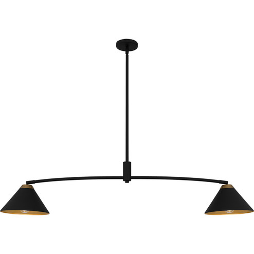 Alscott Two Light Linear Chandelier in Matte Black (10|ALS252MBK)