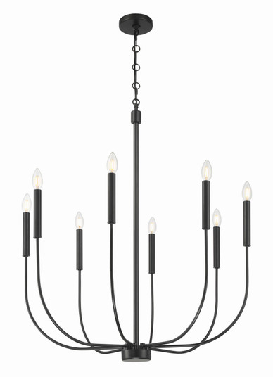 Traci Eight Light Chandelier in Flat Black (46|59828-FB)