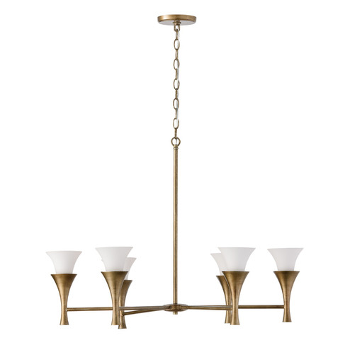 Nola Six Light Chandelier in Mystic Luster (65|455761ML)