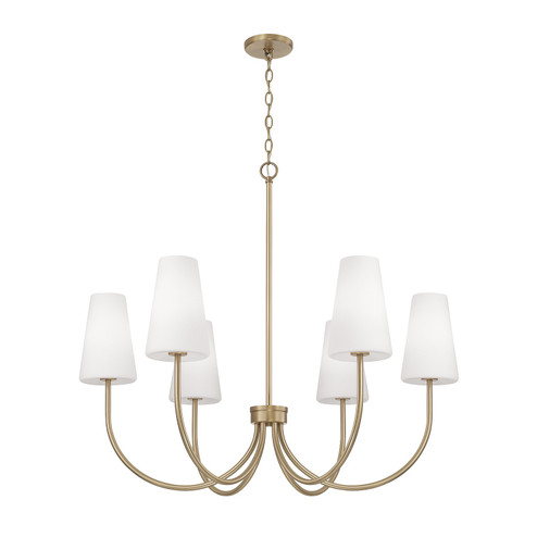 Averitt Six Light Chandelier in Aged Brass (65|455261AD-550)