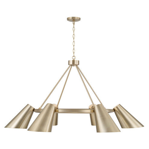 Leo Six Light Chandelier in Matte Brass (65|454961MA)