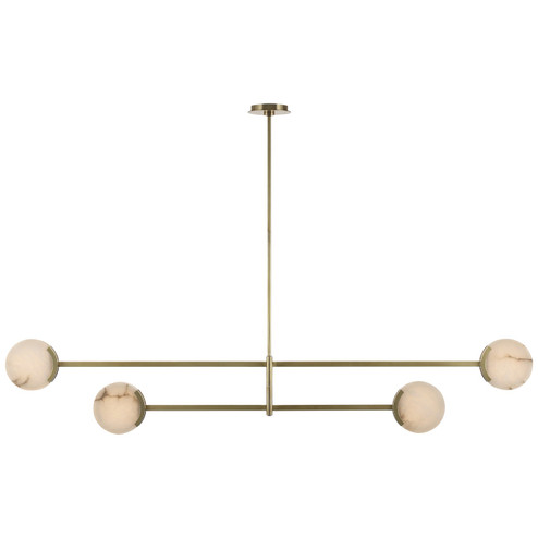 Melange LED Chandelier in Antique-Burnished Brass (268|KW 5608AB-ALB)