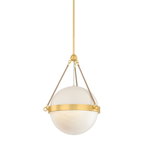 Abbie One Light Pendant in Aged Brass/Soft Bisque (428|H1040701-AGB/SBQ)