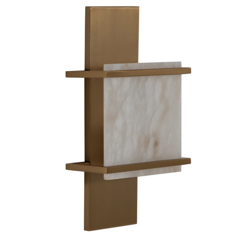 Brooks One Light Wall Sconce in Antique Brass|Natural Alabaster (550|SCH-175567)