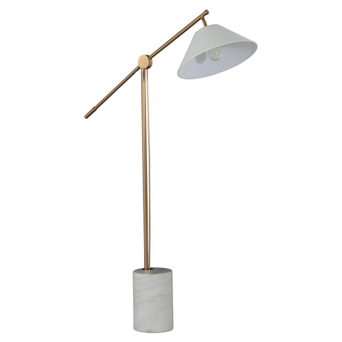Estelle Floor Lamp in Brass/White Linen (550|SCH-175546)