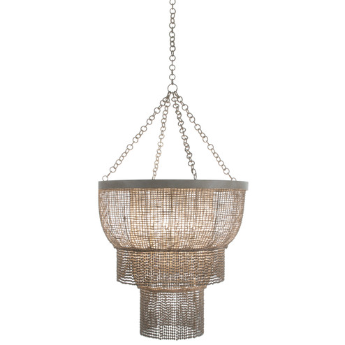 Halia Four Light Chandelier in Antique White/White Washed Wood (550|SCH-175367)